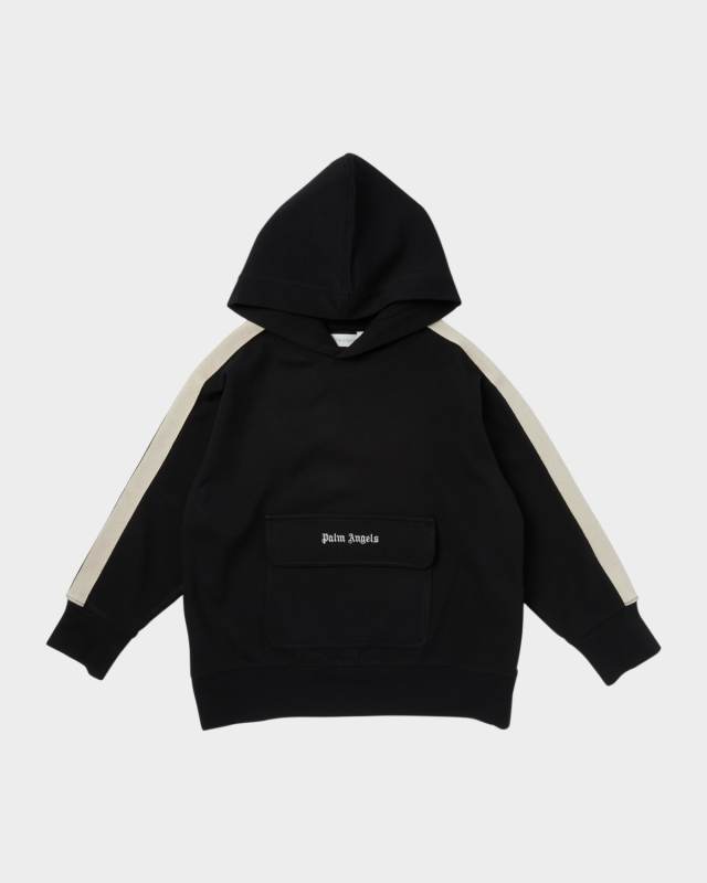 Boy's Logo-Embroidered Track Hoodie, Size 4-